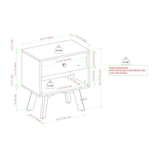 Mocha Modern Nightstand