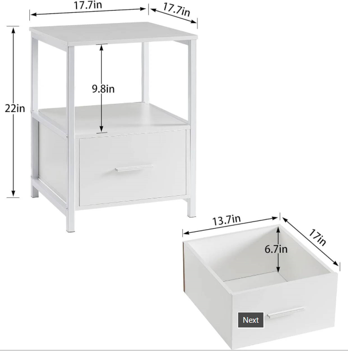Frostline Nightstand Set (Set of 2)