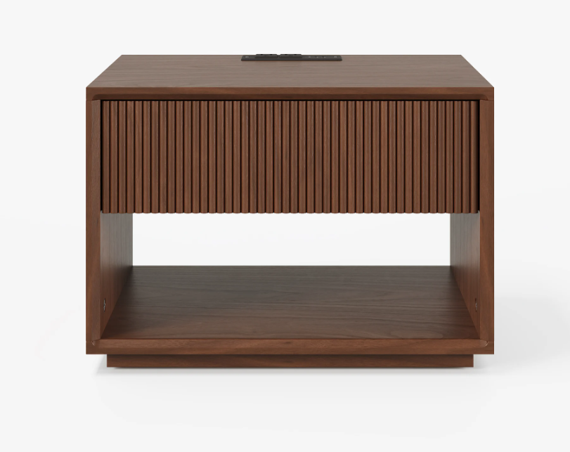 Walden Fluted Nightstand with Charging Station