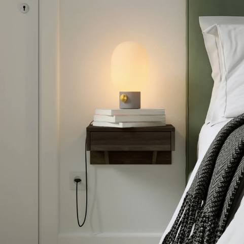 Bo Floating Nightstand – Black Birch