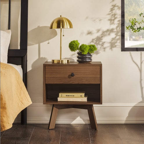 Mocha Modern Nightstand