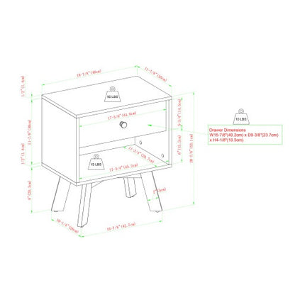 Mocha Modern Nightstand