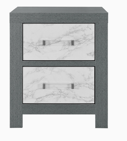 Faux Marble Nightstand