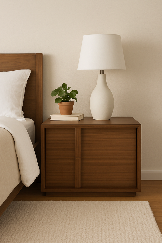 Modern Walnut Nightstand