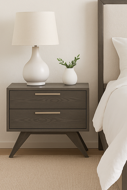 Modern Gray Wash Nightstand