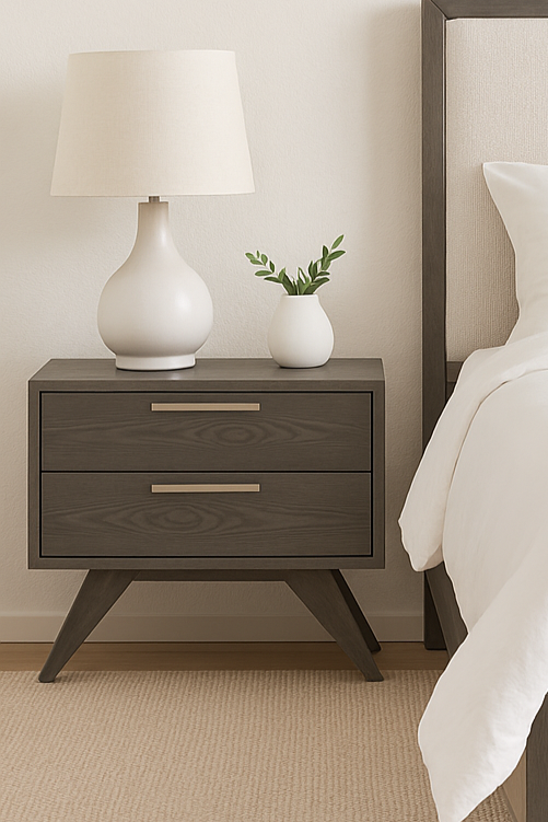 Modern Gray Wash Nightstand