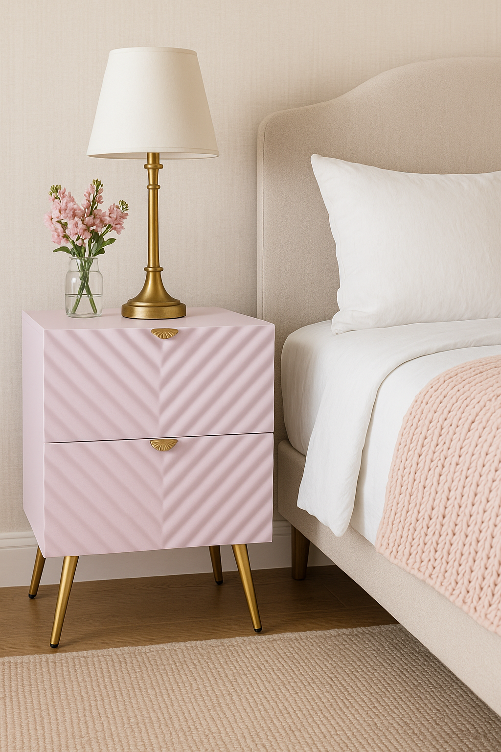 Gaines Pink Nightstand