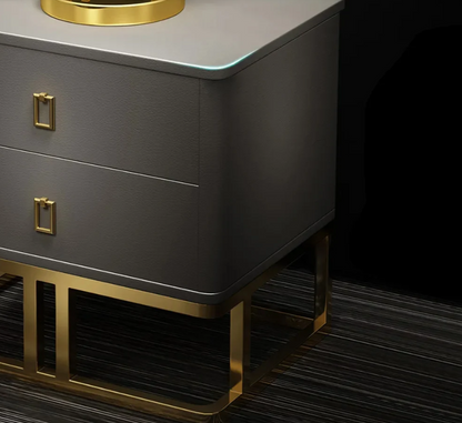 Montera Faux Leather Nightstand