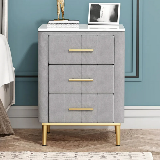 Valencia Velvet & Stone Nightstand