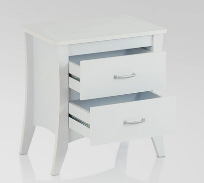 White Tapered Nightstand