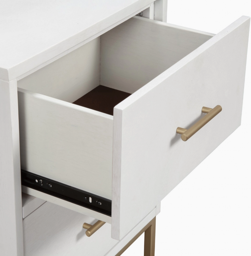 Luxe White Nightstand