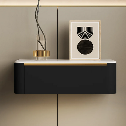 Solace Floating Black Nightstand