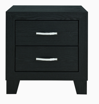 Black Modern Wood Nightstand