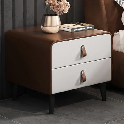Calden Two-Tone Leather Nightstand
