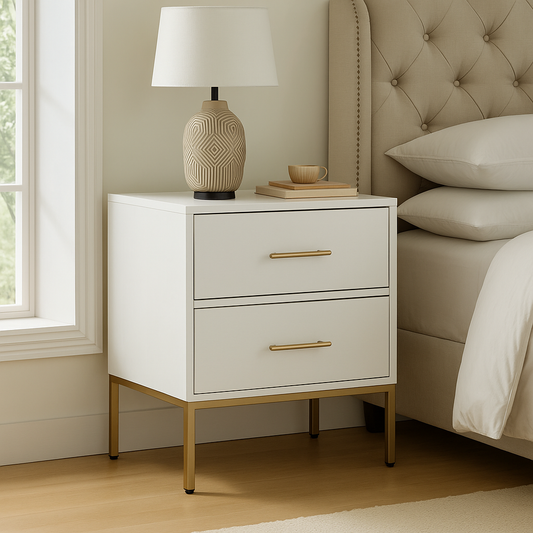 Luxe White Nightstand