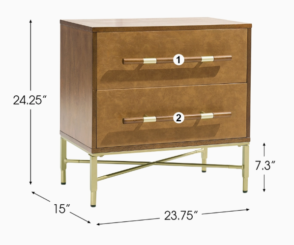 Albano Camel Nightstand