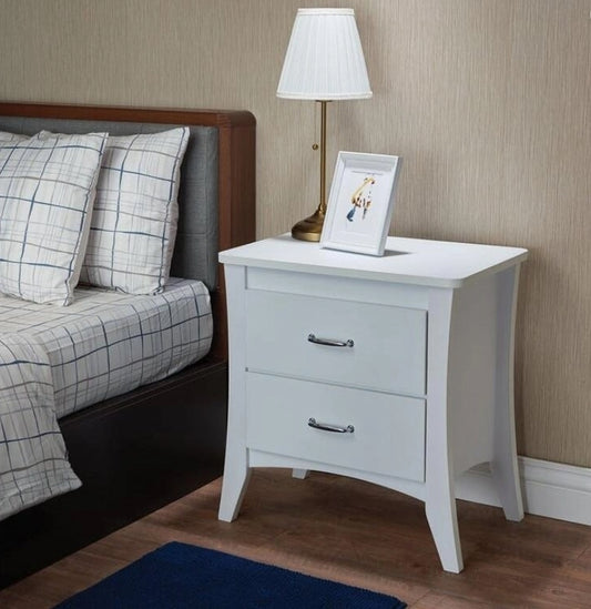 White Tapered Nightstand