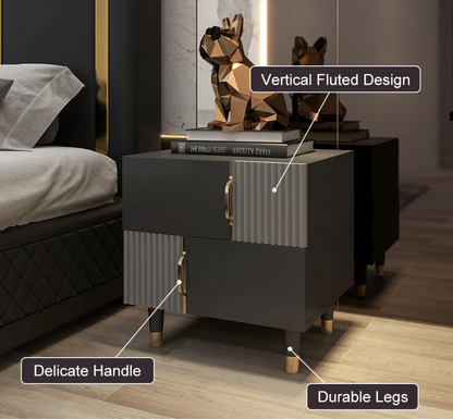 Alto White & Gray Nightstand