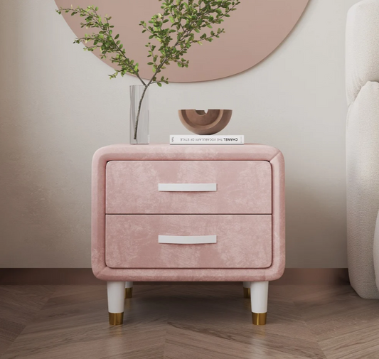 Rosette Velvet Nightstand