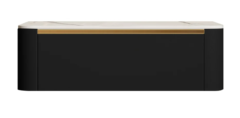 Solace Floating Black Nightstand