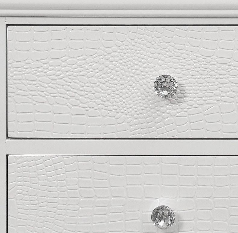 White Shagreen Nightstand