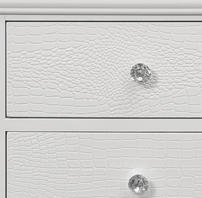 White Shagreen Nightstand
