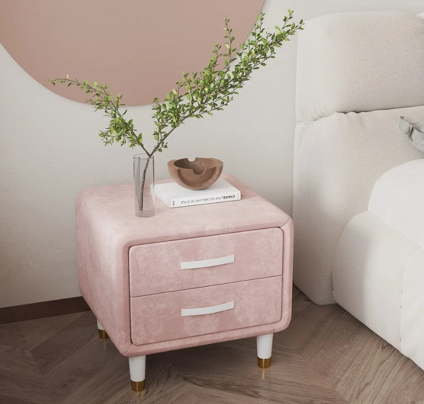 Rosette Velvet Nightstand