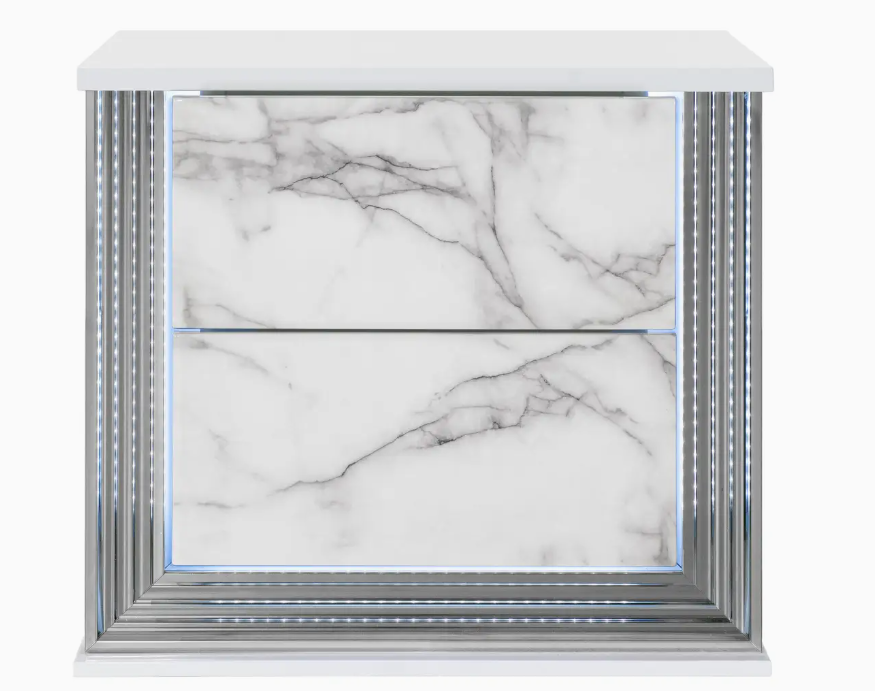 Lighted Marble Nightstand